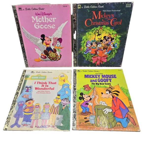 Little Golden Books Lot Disney Mother Goose Mickey Christmas Carol Sesame Street - Picture 1 of 16